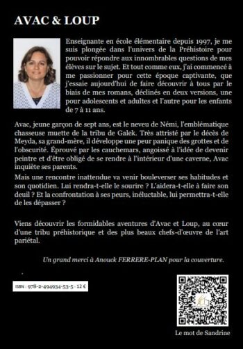 Avac et Loup, 3ème opus de Sandrine Le Goff pour ses jeunes lecteurs, 4ème