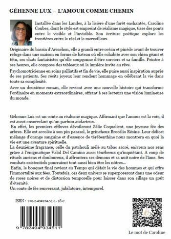 Géhenne Lux, l'amour comme chemin, écrit par Caroline Coubes, 4ème